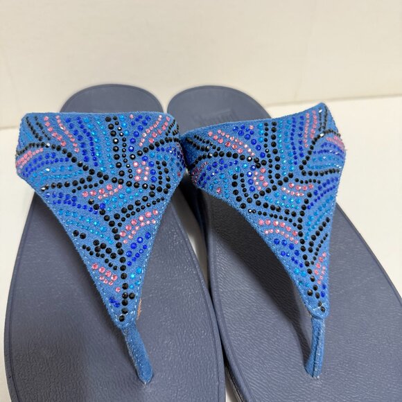 *RARE* FitFlop Lulu Sequin Wedge Sandal - Picture 5 of 9